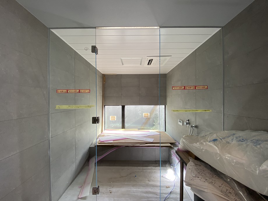 箕面のビューテラスハウス　浴室の工事写真