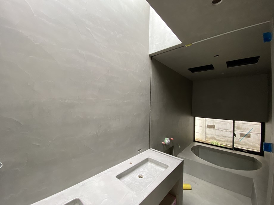 豊津のコートハウス　浴室の工事写真