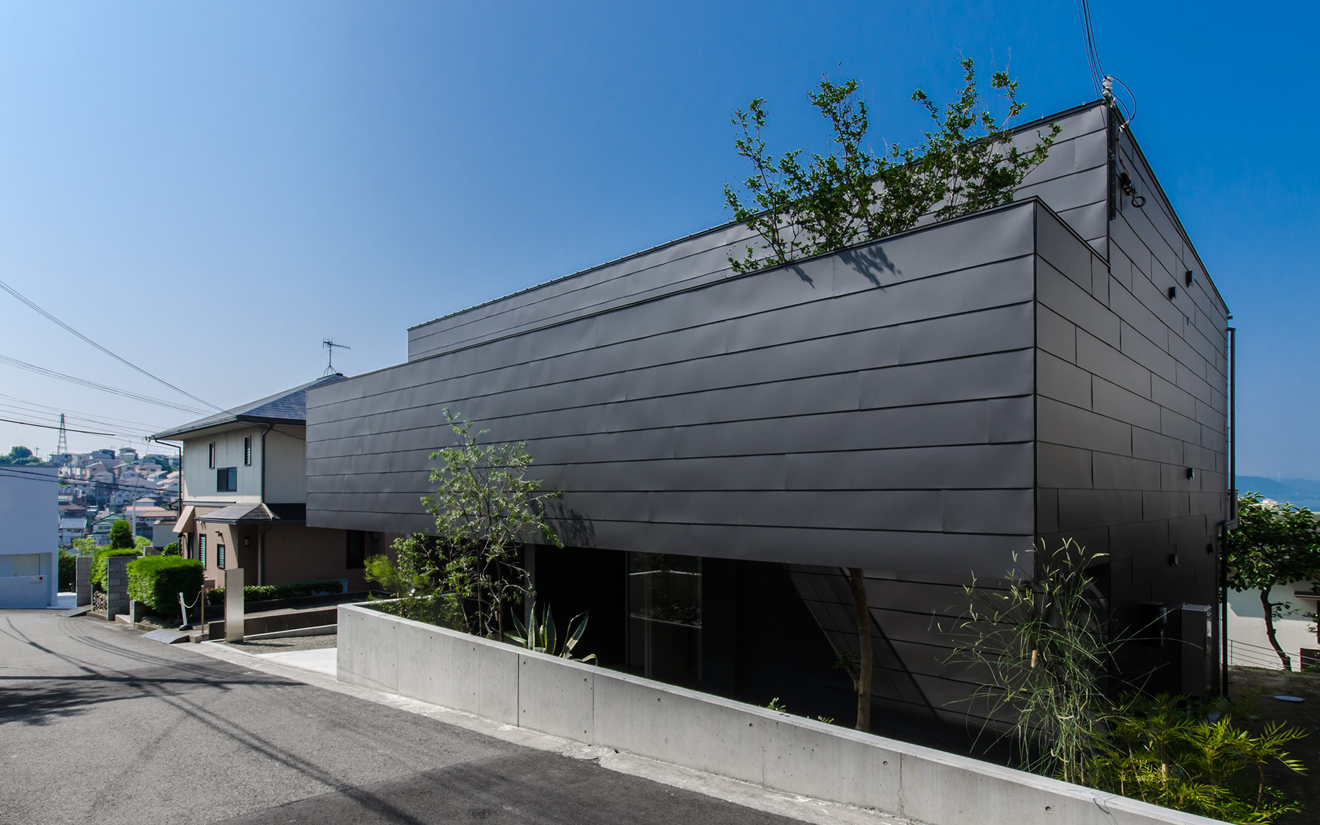 兵庫県明石市で計画中の注文住宅,眺望を活かした住まい,ガルバリウム鋼板の家