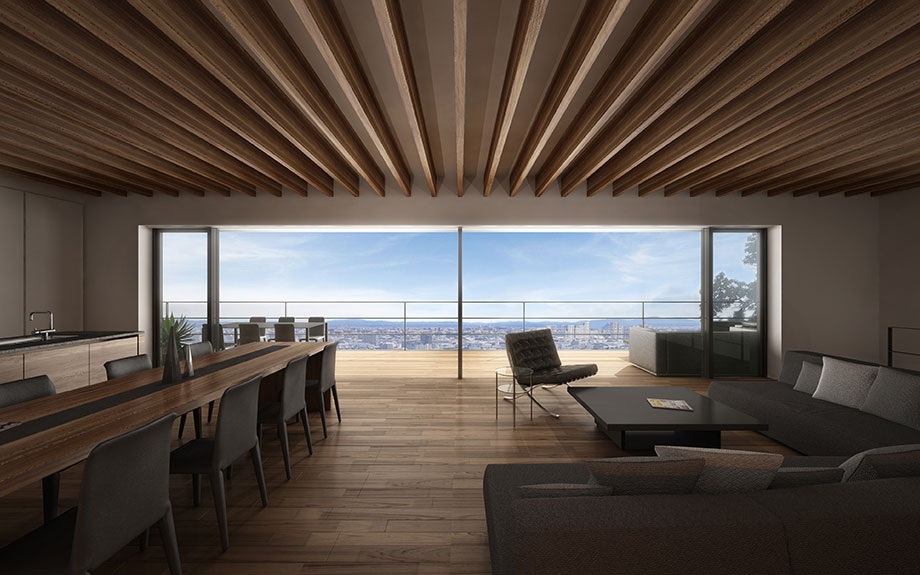 兵庫県芦屋市　ビューテラスハウス　内観CG