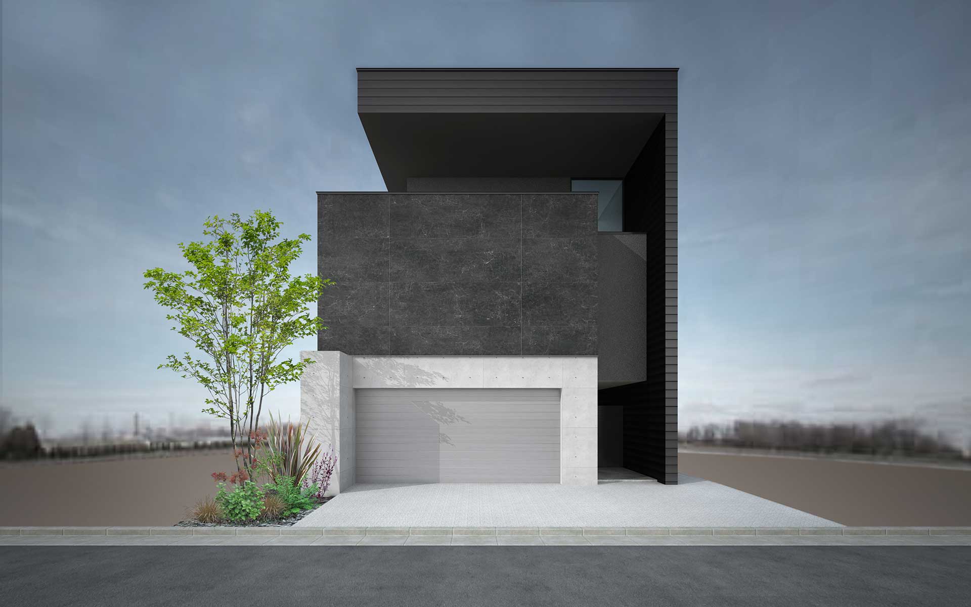 兵庫県西宮市　３階建の家外観イメージ